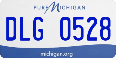 MI license plate DLG0528