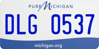 MI license plate DLG0537