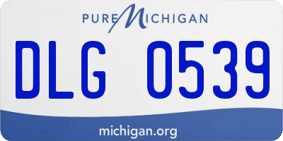 MI license plate DLG0539