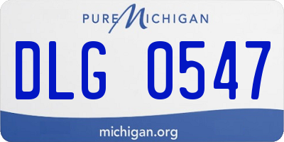 MI license plate DLG0547