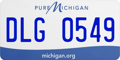 MI license plate DLG0549