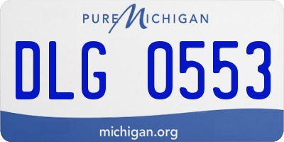 MI license plate DLG0553