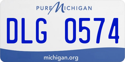 MI license plate DLG0574
