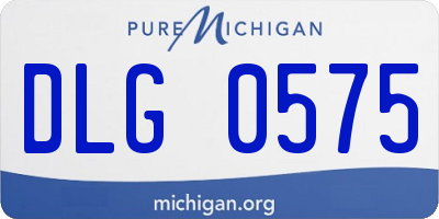 MI license plate DLG0575