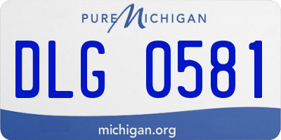 MI license plate DLG0581