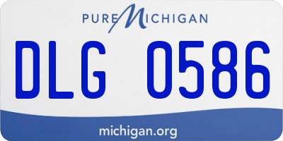 MI license plate DLG0586