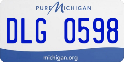 MI license plate DLG0598