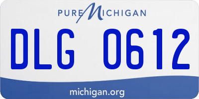 MI license plate DLG0612