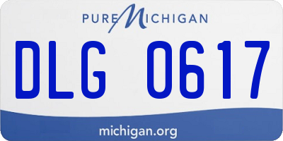 MI license plate DLG0617