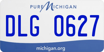 MI license plate DLG0627
