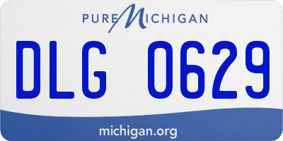 MI license plate DLG0629