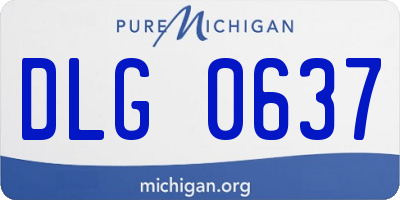 MI license plate DLG0637