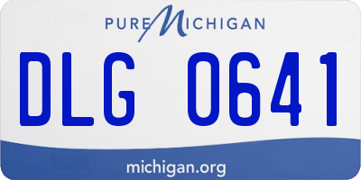 MI license plate DLG0641