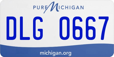 MI license plate DLG0667