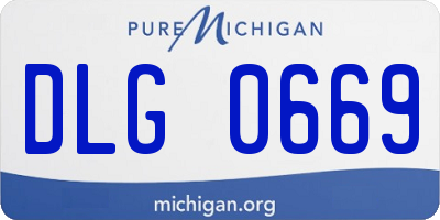 MI license plate DLG0669