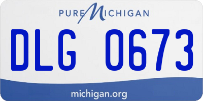 MI license plate DLG0673