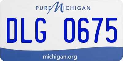 MI license plate DLG0675