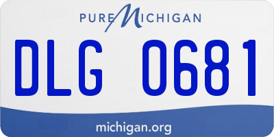 MI license plate DLG0681