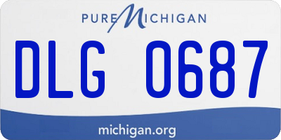 MI license plate DLG0687