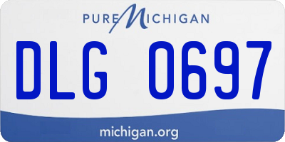 MI license plate DLG0697