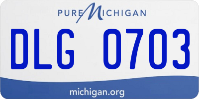 MI license plate DLG0703