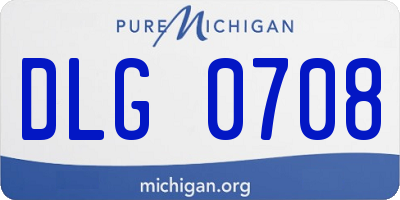 MI license plate DLG0708