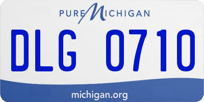 MI license plate DLG0710