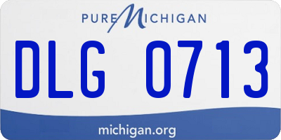 MI license plate DLG0713