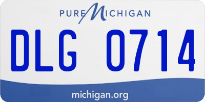 MI license plate DLG0714
