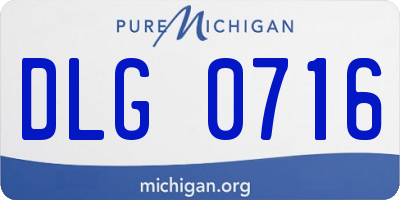 MI license plate DLG0716
