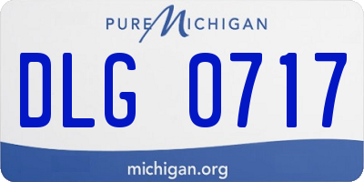 MI license plate DLG0717