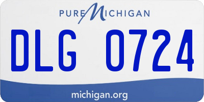 MI license plate DLG0724