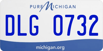 MI license plate DLG0732