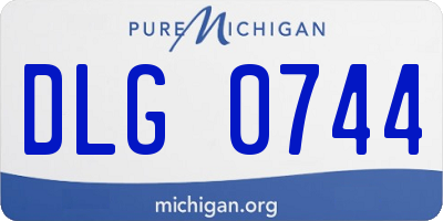 MI license plate DLG0744