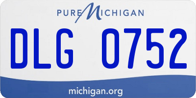 MI license plate DLG0752