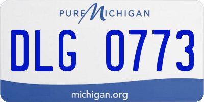 MI license plate DLG0773