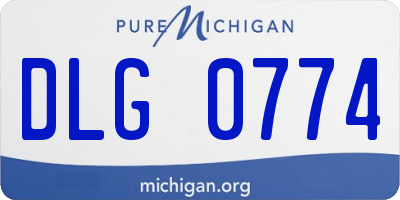 MI license plate DLG0774