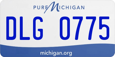 MI license plate DLG0775