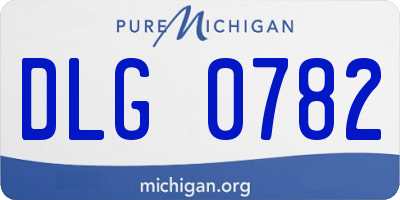MI license plate DLG0782