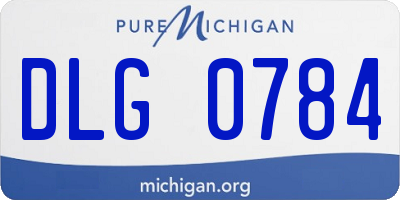 MI license plate DLG0784