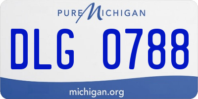 MI license plate DLG0788