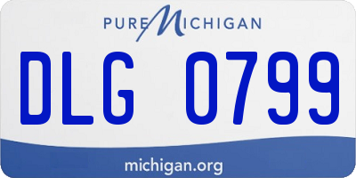 MI license plate DLG0799