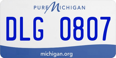 MI license plate DLG0807
