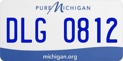 MI license plate DLG0812