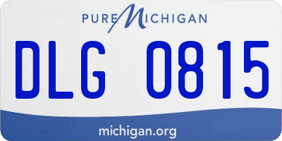 MI license plate DLG0815