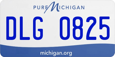 MI license plate DLG0825