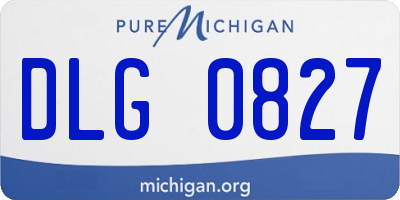 MI license plate DLG0827