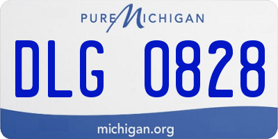 MI license plate DLG0828