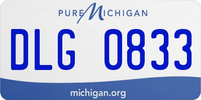 MI license plate DLG0833