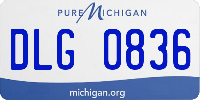 MI license plate DLG0836